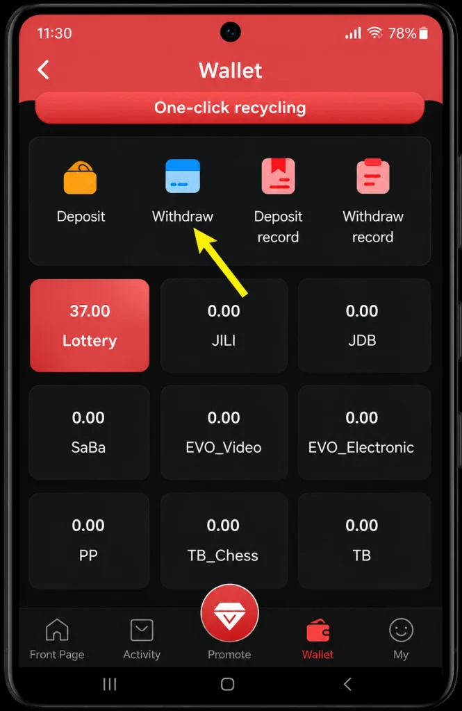 raja luck withdraw