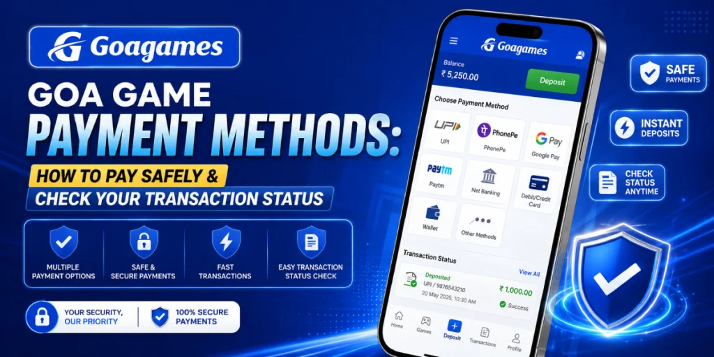 Goa Game Payment Methods